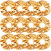 12 Pcs Shiny Mermaid Dance Cheer Hair Scrunchies For Thick Hair School Performance/Sports/Practice/Party/Gymnastics Metallic Scrunchie Ponytail Holder Wrist for Girls Cosplay Show (Gold)