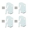 Universal Wood Bed Rail Hook Plates for Beds Frame Bracket Headboard and Footboard,Replacement Wooden Bed Parts Bed Rail Fitting Bracket Set of 4