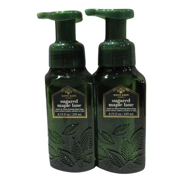 Bath & Body Works Gentle Foaming Hand Soap, 17.5oz Each, Pack of 2 Bottles (Sugared Maple Leaf)