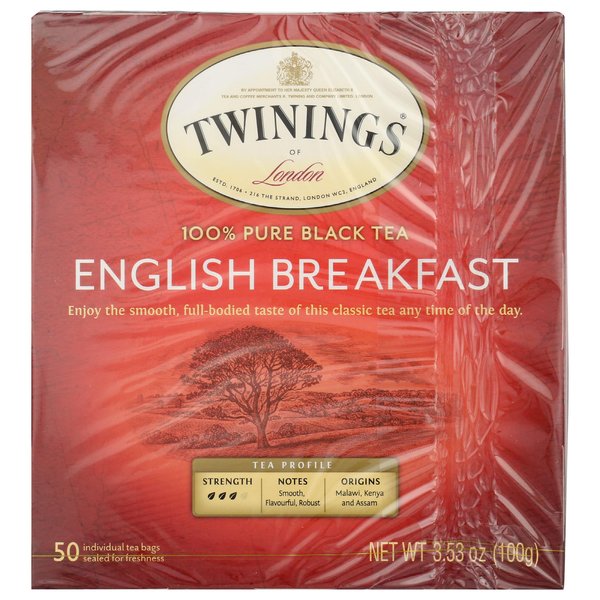 Twinings English Breakfast Tea, Tea Bags, 50 ct