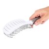 Hair Brush, Curved Paddle Detangling Hair Brush Massage Hairbrush Vent Styling Brush Big Bend Anti static Hair Comb for Curly Straight Hair (White)