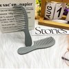 Mini Wide Tooth Comb,Small Travel Purse Comb Hair Detangling Comb Brush for Curlies Portable Care Handgrip Comb Shower Comb Travel Combs Pocket Comb Styling Comb for Men Women (Gray)