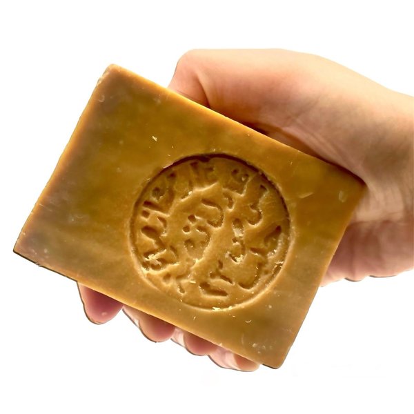 Authentic Aleppo Soap 86% Olive Oil & Laurel Oil Bar Organic, Vegan, All-Natural for Body, Face, Hands, Bath and Hair - 100 gr