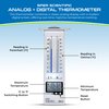 Sper Scientific Analog & Digital Min/Max Thermometer 800122 - Accurate Temperature Tracking, Weather-Resistant Design, Dual Display for Indoor & Outdoor Use, Ideal for Greenhouses, Labs & More - 2 pc