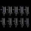 HWHUNO 500pcs No C Curve XL Long Square Straight Fake Nails Flattened Half Cover Artificial Nails,Clear ABS False Square Nail Tips Medium for Nail Salon Professional and Home DIY Nail Art 10 Size