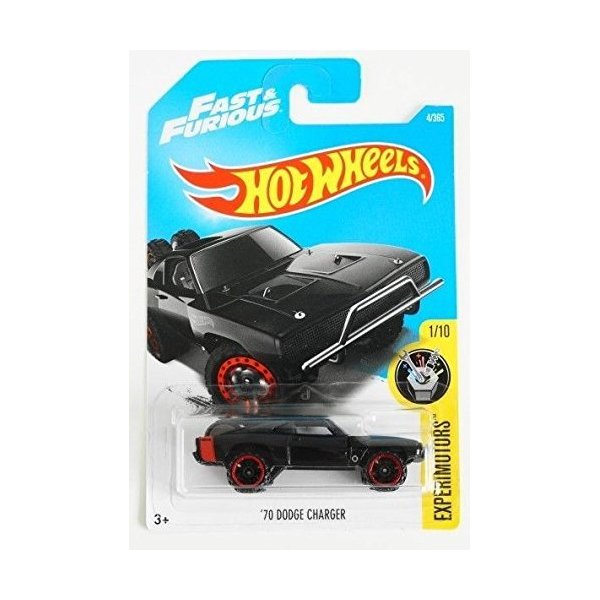 Hot Wheels 2017 Experimotors Fast & Furious '70 Dodge Charger 4/365, Black