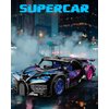 Sosuy 1:18 Super Sports Car Model Building Bricks Sets - 473 pcs MOC Cyberpunk Rally Car Raceing Engineering Toys for Play and Display - Model Toy Gift Idea for Adults Boys
