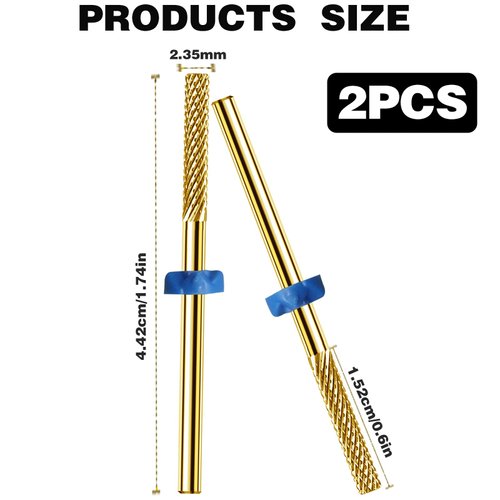 2Pcs Nail Drill Bits, Carbide Drill Bits Remover Cuticle Bit for Nail Drill Cleans Dead Nail Supplies, Drill Bits Nail Tech Suitable for Electric Nail File Nail Bits Cuticle Drill Bits for Nails