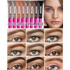 Waterproof Tinted Brow Gel Kit-Rich Auburn Thickening Eyebrow Mascara Gel & Clear Setting Brow Glue,Brow Lift Fast Sculpt,Long Lasting Eye Makeup for Women,Light Medium Dark Brown With Tool-Set04