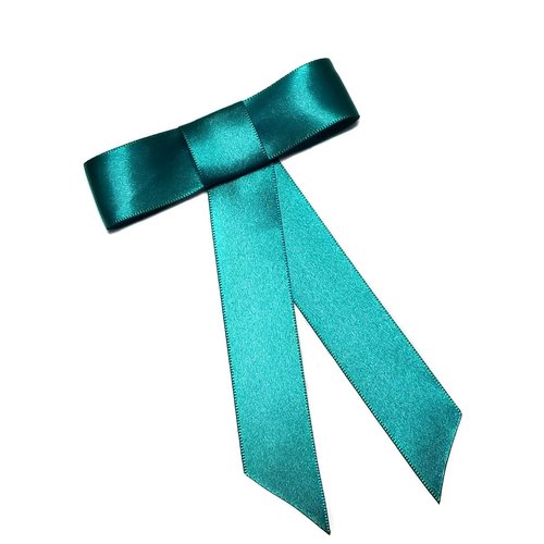 EmilyRose Couture Satin Hair Bow Collection (Alligator Clip, Turquoise)