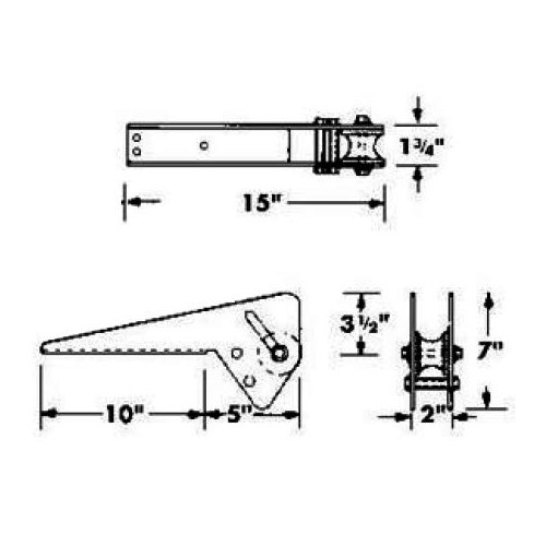 White Water ARWB-02 Stainless Bruce/Claw Anchor Roller, 15"