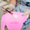 3pcs Hair Dye Bowl Blending Plastic Mixing Bowl Silicone Mixing Bowl Salon Hair Bowl Hair Color Mixing Bowls Highlight Hair Color Brush Pink Hairdressing Tint Bowls
