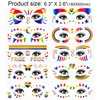 DPKOW 10 PCS Pride Face Rainbow Sticker LGBT Face Temporary Tattoo with Face Temporary Tattoo for Gay Pride Day Party Favors