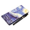 menesia Checkbook Cover for Men & Women RFID Leather Check Book Holder Wallet(Blue Starry)