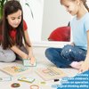 Zycolo 2Pack Wooden geoboards with Rubber Bands Montessori Toys, Mathematical Education Toy for Kids with Pattern Cards and geo Boards to Figures and Shapes, Brain Teaser STEM Toys for Classroom.