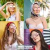 MEETSUN Polarized Sports Sunglasses for Women Men Driving Running Cycling Fishing Sun Glasses UV400 Protection Transparent Frame-Pink Mirror Lens