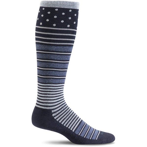 Sockwell Women's Twister Firm Graduated Compression Sock, Navy - M/L
