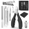 9pcs Ingrown Toenail Tools Set, Surgery Grade Ingrown Toenail Treatment Pedicure Tool for Thick, Ingrown & Side Nails, Professional Podiatrist Toenail Clippers for Men & Seniors, Father's Day Gift