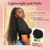 Black Ponytail Extension, Behufun Curly Ponytail Extension for Black Women, Lightweight Fluffy Fake Pony Tails Hair Extensions with Hair Tie, 20" 12 Strands Long Wrap Around Soft Synthetic Hairpiece