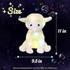 Hopearl LED Musical Stuffed Lamb Lighting Up Sheep Singing Plush Toy Adjustable Volume Lullaby Animated Soothe Birthday Gifts for Kids Toddler Girls, Beige, 11''
