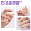 SAVILAND Gel X Nail Glue with Lamp Kit, 4-in-1 U V Nail Glue Gel DUO 15 ML for Nail Tips and U V Nail Lamp for Nails Fast Curing Nail Glue for Gel X Nail Extension DIY Nail Art
