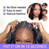 Wear and Go Glueless Wig Human Hair Pre Plucked with Baby Hair Body Wave Lace Front Wigs Human Hair Pre Cut Lace Glueless 4x4 HD Closure Wear and Go Wig for Beginners 180 Density