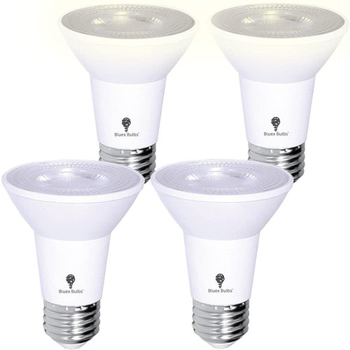 Pack PAR20 LED Flood Dusk to Dawn Light Bulbs Outdoor Photocell Sensor 8W 65 Watt Equivalent 700Lumens Waterproof E26 5000K Cool White Auto On/Off Security Spotlight Indoor/Outdoor