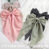 4 PCS Satin Hair Bows Claw Clip for Women Girls,Hair Bows,Premium black Bow-knot Hair Clips for Women Thick Hair & Thin Hair,Big Bows Hair Clips,Nonslip Bows Claw Clips for Women