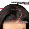 Monaluxe 13x4 Body Wave Lace Front Wigs Human Hair Glueless Wigs Human Hair Pre Plucked with Baby Hair Bleached Knots 200 Density 13x4 HD Lace Frontal Human Hair Wigs for Black Women 20''