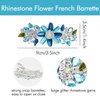 inSowni 4 Pack Glitter Sparkly Gems Crystal Rhinestones Flower Metal French Barrettes Floral Alligator Snap Hair Clips Accessories for Women Girls
