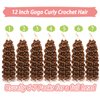 7 Packs Gogo Curl Crochet Hair 12 Inch Short Curly Crochet Hair for Women Water Wave Beach Curl Deep Twist Crochet Braids Synthetic Braiding Hair Extensions (12 Inch, 30#)