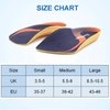 Arch Support Insoles, RooRuns 3/4 Plantar Fasciitis Insoles High Arch Support Insoles with Metatarsal Pads, Orthotic Inserts for Flat Feet, Heel Pain Relief, S