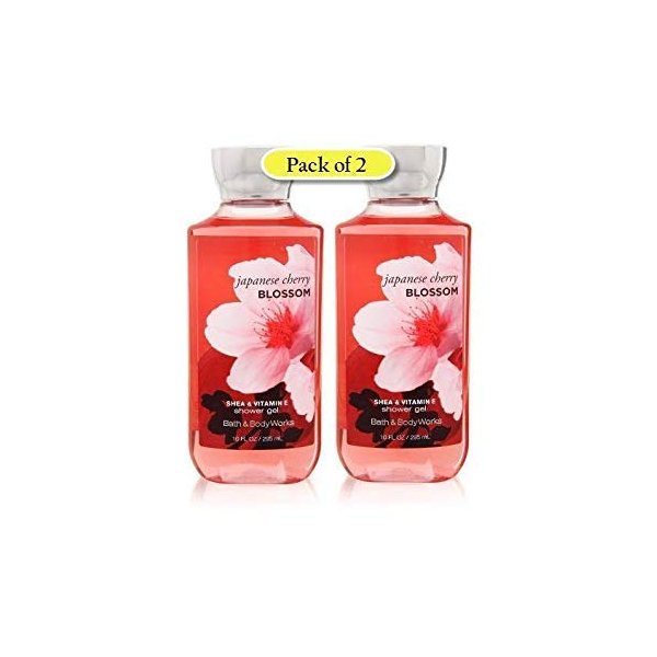 Bath & Body Works Shea Enriched Shower Gel, Japanese Cherry Blossom, 10 oz (Pack of 2)