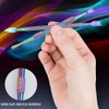 6 Pieces Wax Carving Tool Set, Double-Ended Carving Tool Stainless Steel Wax Sculpting Tools with 5ml Silicone Container Jar and Portable Metal Case for Wax Oil Clay Pottery, Rainbow Color
