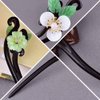 Lurrose Chinese Hair Stick Vintage Flower Hair Stick Japanese Wood Chopsticks for Women Girls Hair Styling