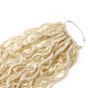 Aipin Goddess Locs Crochet Hair 18 Inch River Locs Boho Hippie Locs Wavy Crochet With Curly Hair In Middle And Ends Braids Hair Extensions (7Packs,18 inch, 613#)