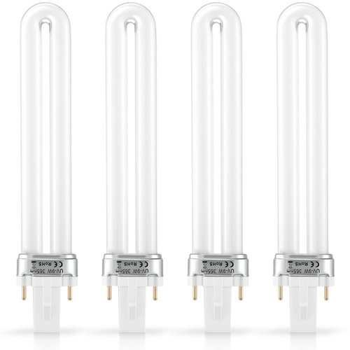 IMIKEYA 4pcs Nail Dryer Lamp Bulbs Tube Replacement 9W 365nm UV Bulb Light Bulb for Nail Art Gel Curing Drying Light Manicure Tool for DIY Lamp Light