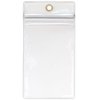 StoreSMART - 5 Pack - ID/Badge Holder - Zipper and Metal Grommet - Clear Plastic - Open Short Vertical - R3578ZIPS-5