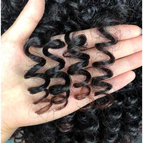 ANNIVIA Curly Afro Wig with Bangs Short Kinky Curly Wigs for Black Women Synthetic Fiber Soft Hair Short Curly Afro Wig (Black Ombre Brown)