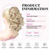 REECHO 12" Ponytail Extension, Classic Loose Curly Wavy Claw Clip Pony tails Hair Extensions Hairpieces for Women - Dark Blonde with Light Ends