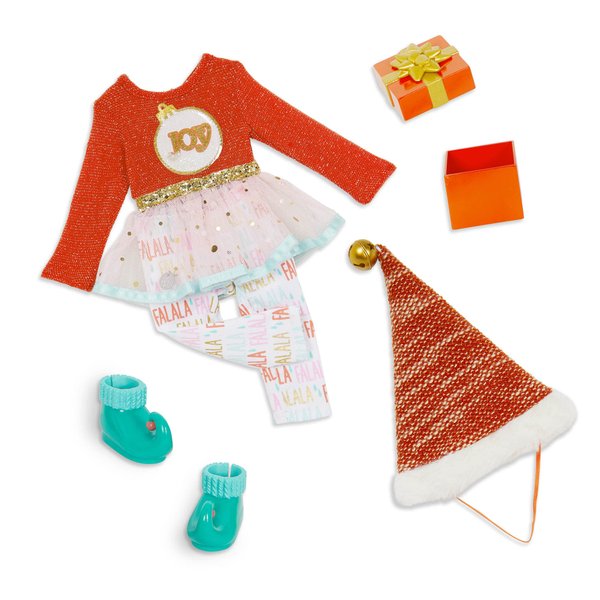 Glitter Girls – 14-inch Doll Clothes – Merry & Bright – Santa Hat – Holiday Outfit – 3 Years + – Merry & Bright