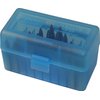 MTM 50 Round Rifle Ammo Box 17, 204, 223, 5.56x45, 6x47