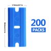 Zorveiio 200 Pcs Plastic Razor Blades Plastic Scraper Blades Double Edge Razor Blade for Removing Labels Stickers Gasket Decals on Glass Car Window - Blue