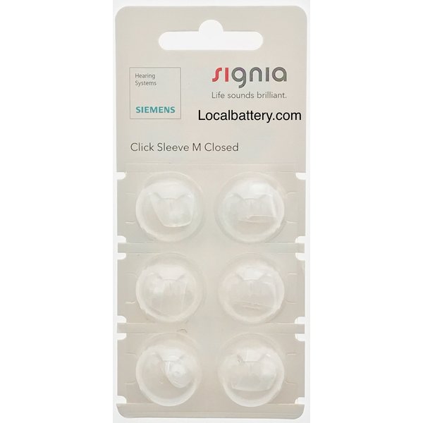 Siemens Signia Click Sleeve, Medium Closed for RIC and SILK Products