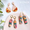 KEOKER Polymer Clay Molds - 12 Pcs Floral Polymer Clay Molds for Jewelry Making, Mini Clay Molds, Polymer Clay Molds for Polymer Clay Earrings Decoration (Substitute Polymer Clay Cutters) (12PCS)
