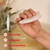 Rena Chris Gua Sha Facial Tools-Fuller, Ergonomic White Jade Gua Sha Stone for Face Massager,Jawline Sculpting and Puffiness Reducing,Skin Care Gift(White)