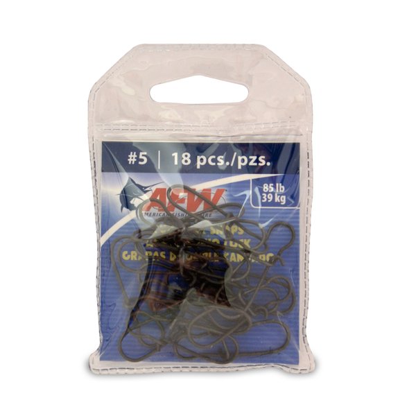 American Fishing Wire Duo Lock Snaps (Black/Size 5, 85 Pound Test, 18-Pieces)