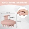 HHWXMHH Scalp Massager, Soft Silicone Hair Scrubber for Hair Growth & Head Massage, Shampoo Brush Scalp Scrubber, Dry & Wet Shower Hair Brush for Women Men Adult Child (Light Pink)