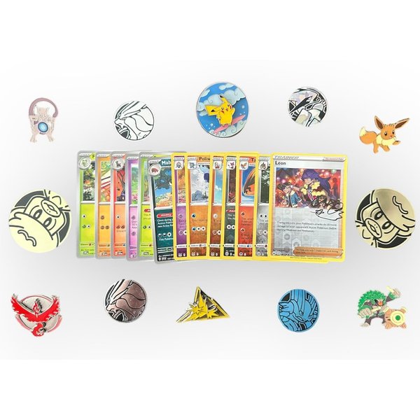 50 Assorted Pokemon Card Pack Lot This Comes with Foils, Rares, Random Pokemon Pin, and Pokemon Collectible Coin