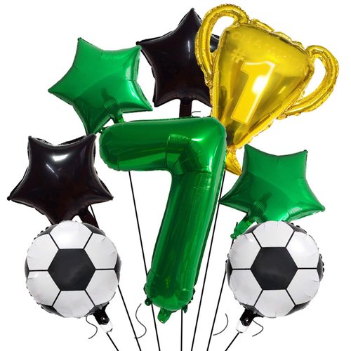 8PCS 32 inch Number 7 Balloon Soccer Balloons,Number Balloons Soccer Birthday Party Decorations,Suitable for Birthday Party World Cup Soccer Sports Theme Party Decorations